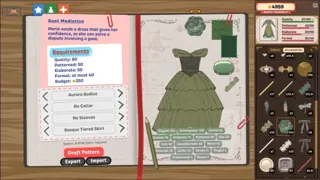 Sketchbook dress components and original brief — Cozy Lives / Free Lives
