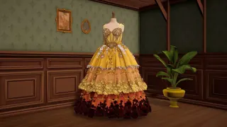Completed elaborate Dressmaker gown — Cozy Lives / Free Lives