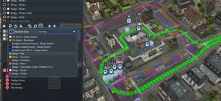 Send to Line dialog with First Stop selector and colored route preview