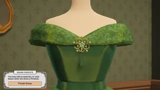 Small decorative fastener at the dress neckline — Cozy Lives / Free Lives
