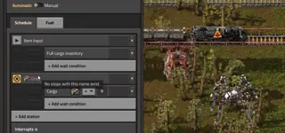 Wube official Factorio missing train-stop demonstration