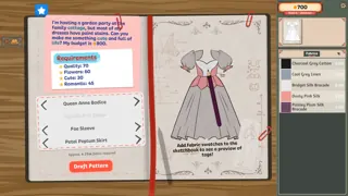 Sketchbook commission requirements and planned dress — Cozy Lives / Free Lives