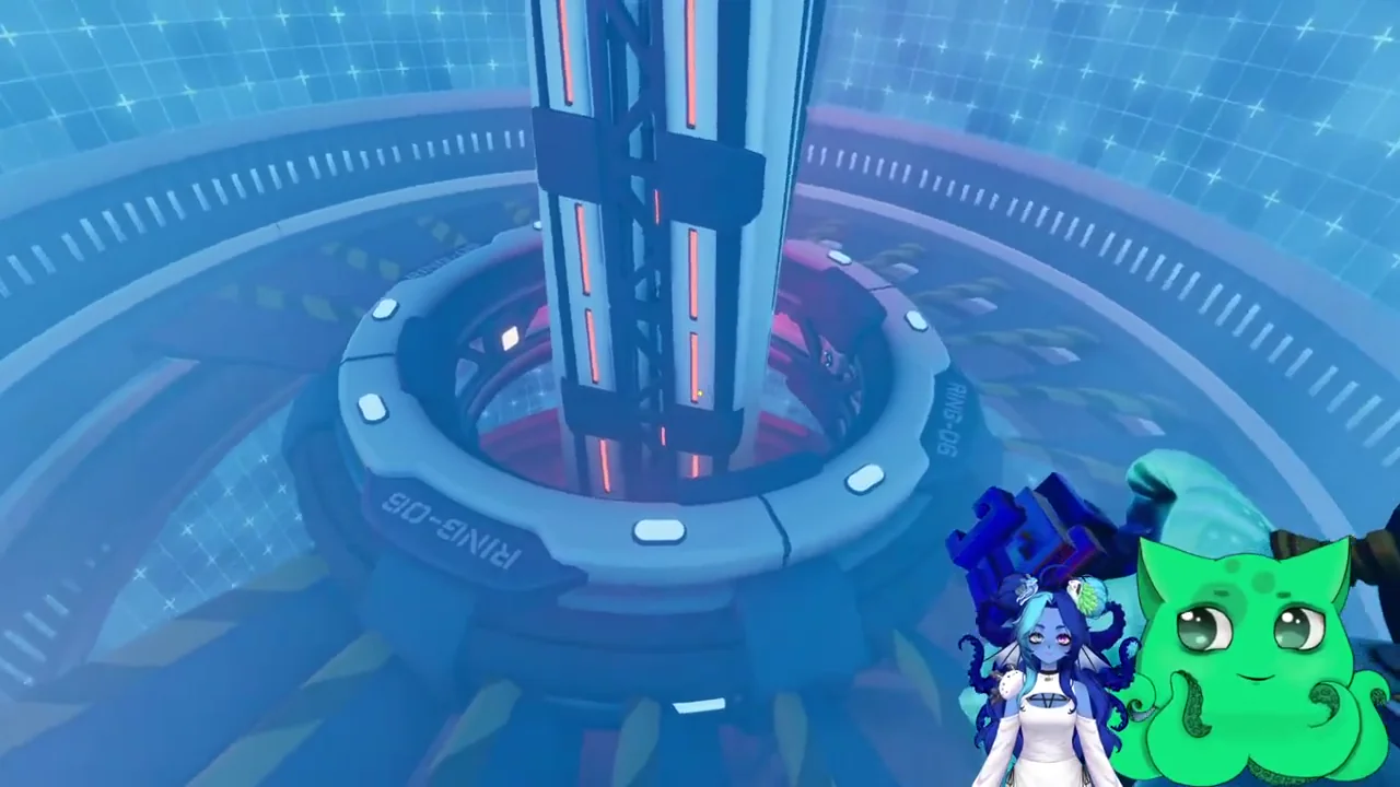 The tall gravity shaft contains the stacked blade levels. Establish the top-to-bottom numbering before selecting any button.