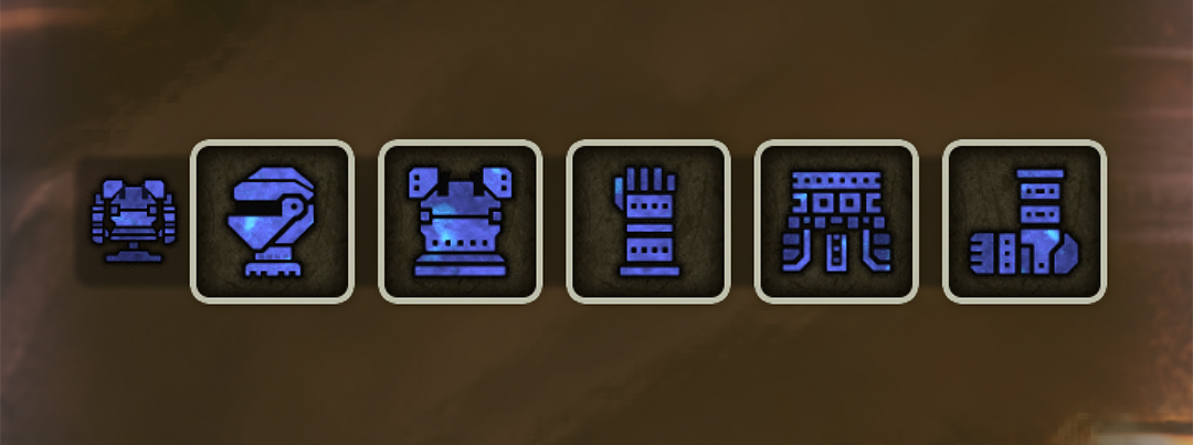 Official Monster Hunter Wilds equipment icons for a full armor set